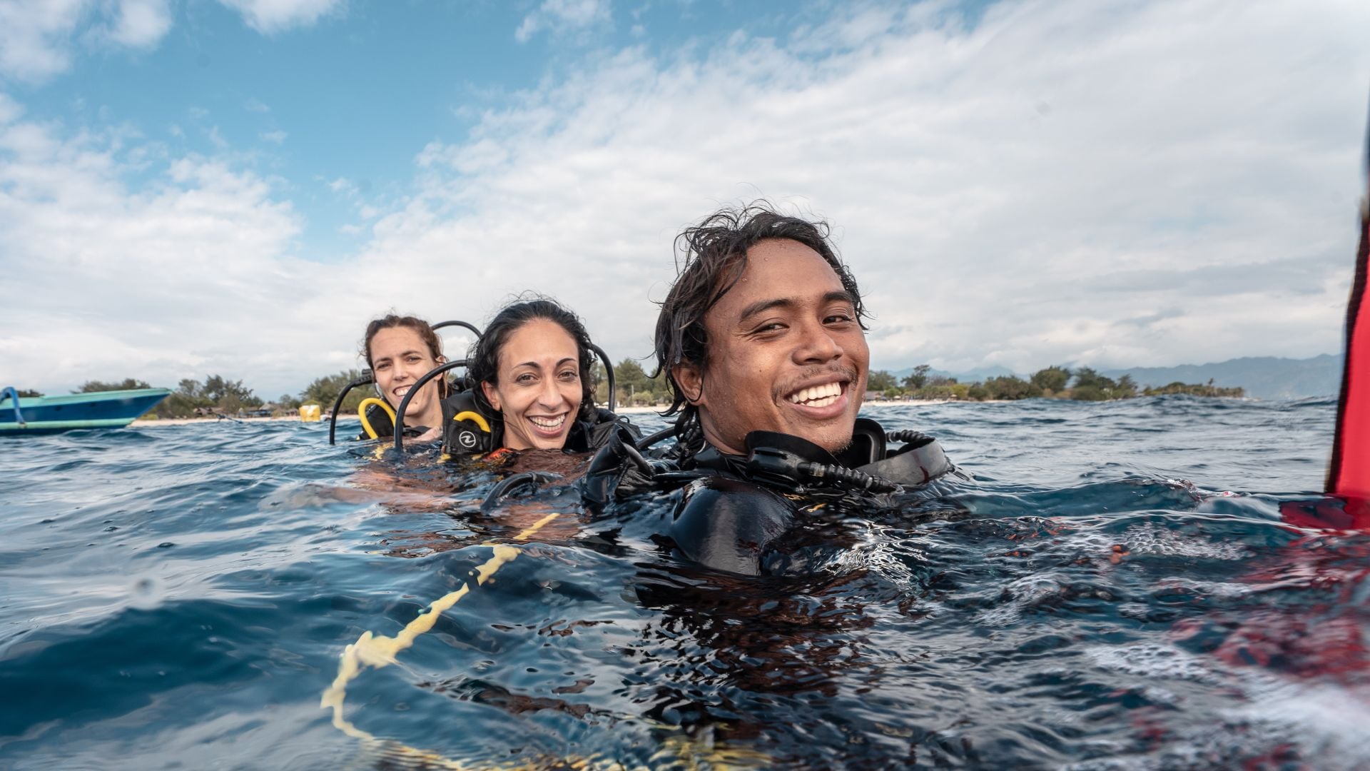 post dive smiles